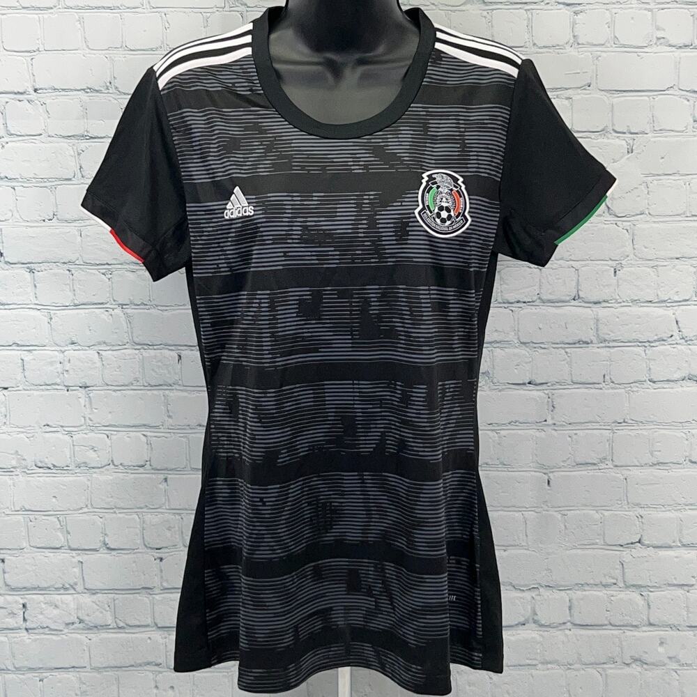 Mexico National Football Team 2019 Jersey Black Adidas Soccer Womens M Medium
